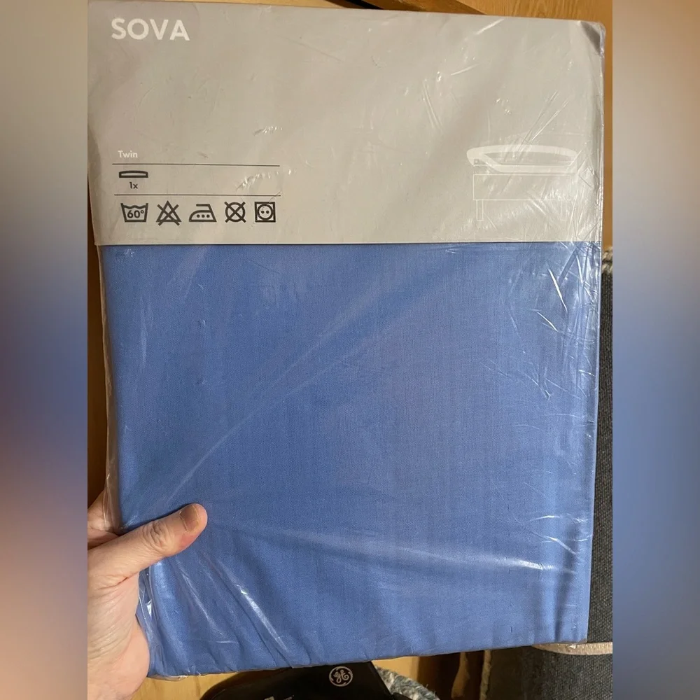 New IKEA SOVA Twin Fitted Sheet Blue Twin size BTS